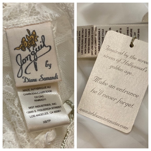 Old Hollywood Style Dressing Gown in Ivory - Picture 5 of 5